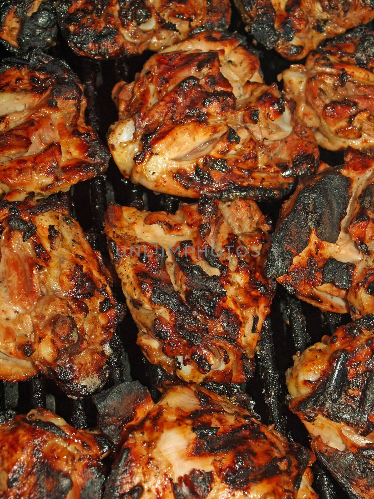 Fresh Grilled Chicken Cooking on the Barbecue