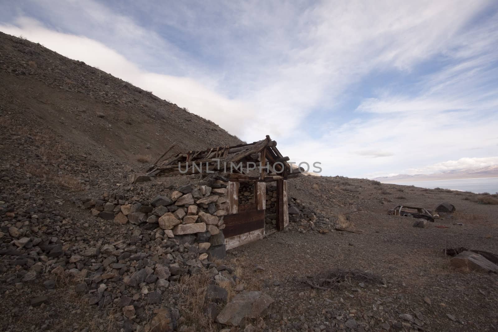 Abandoned shack in the desert