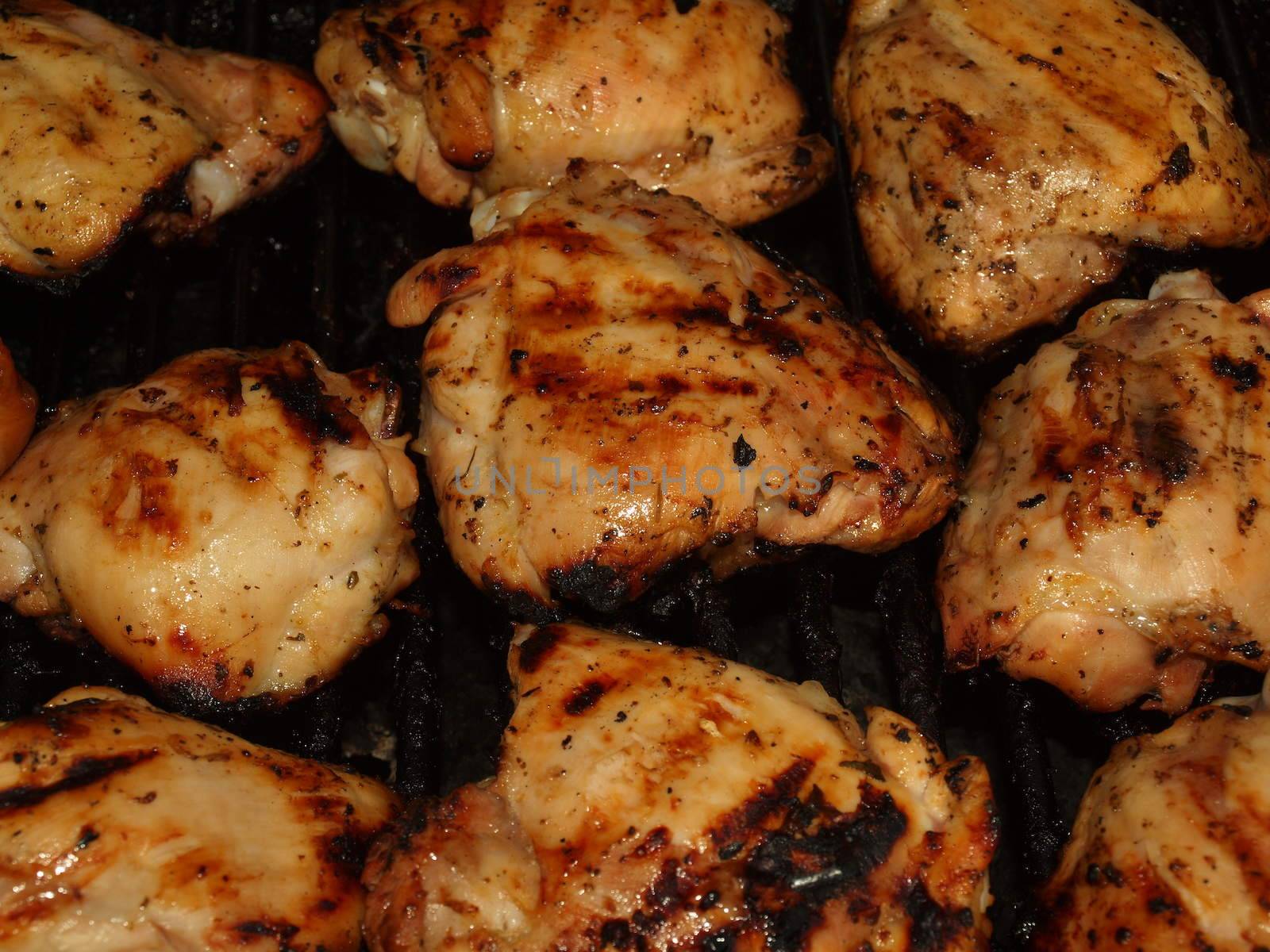 Fresh Grilled Chicken Cooking on the Barbecue