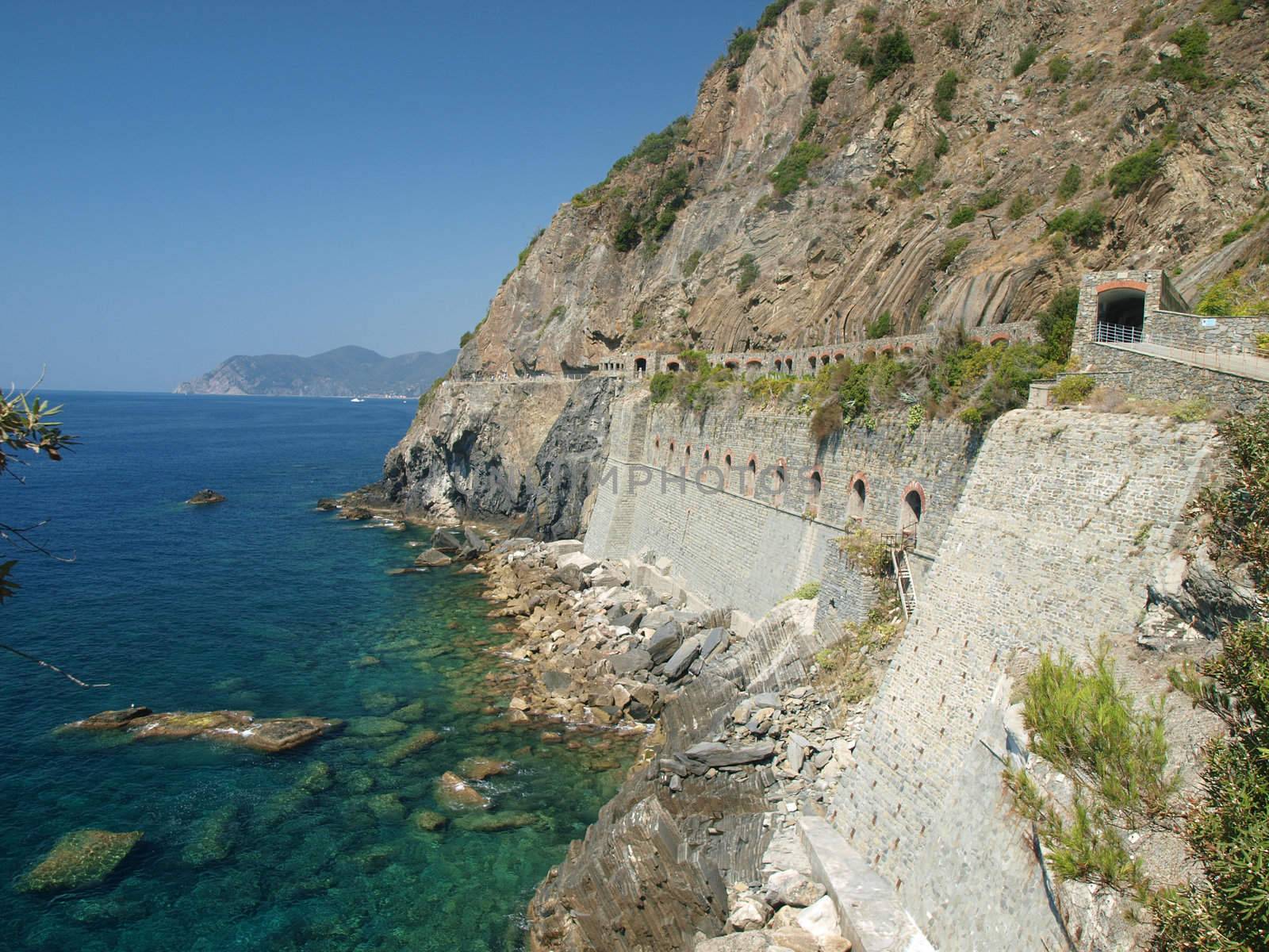 "Via dell amor" of Cinque Terre - Liguria Italy.Oone from most beautiful in Italy of for pedestrians paths for lovers ne from most beautiful in Italy of for pedestrians paths for lovers 