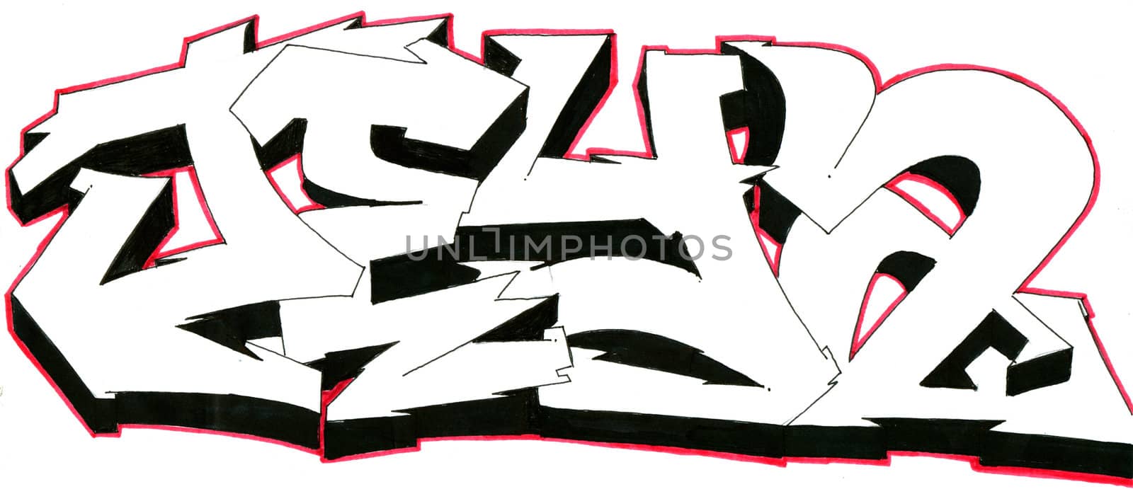 graffiti on a white background. great for textures or just that extra on your design.