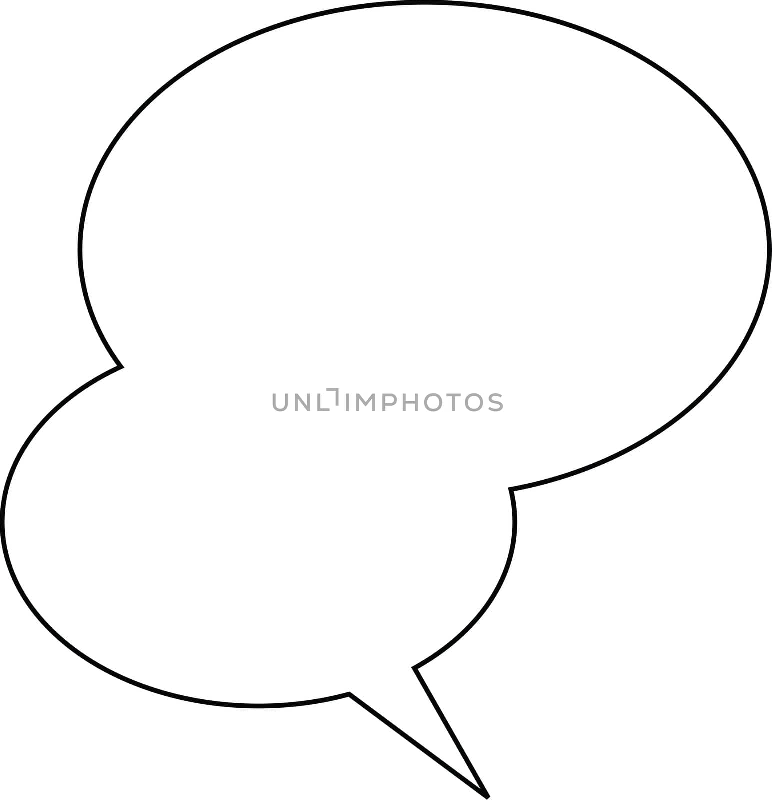 Thought or speech bubble. Could be used as a text space or in a comic strip