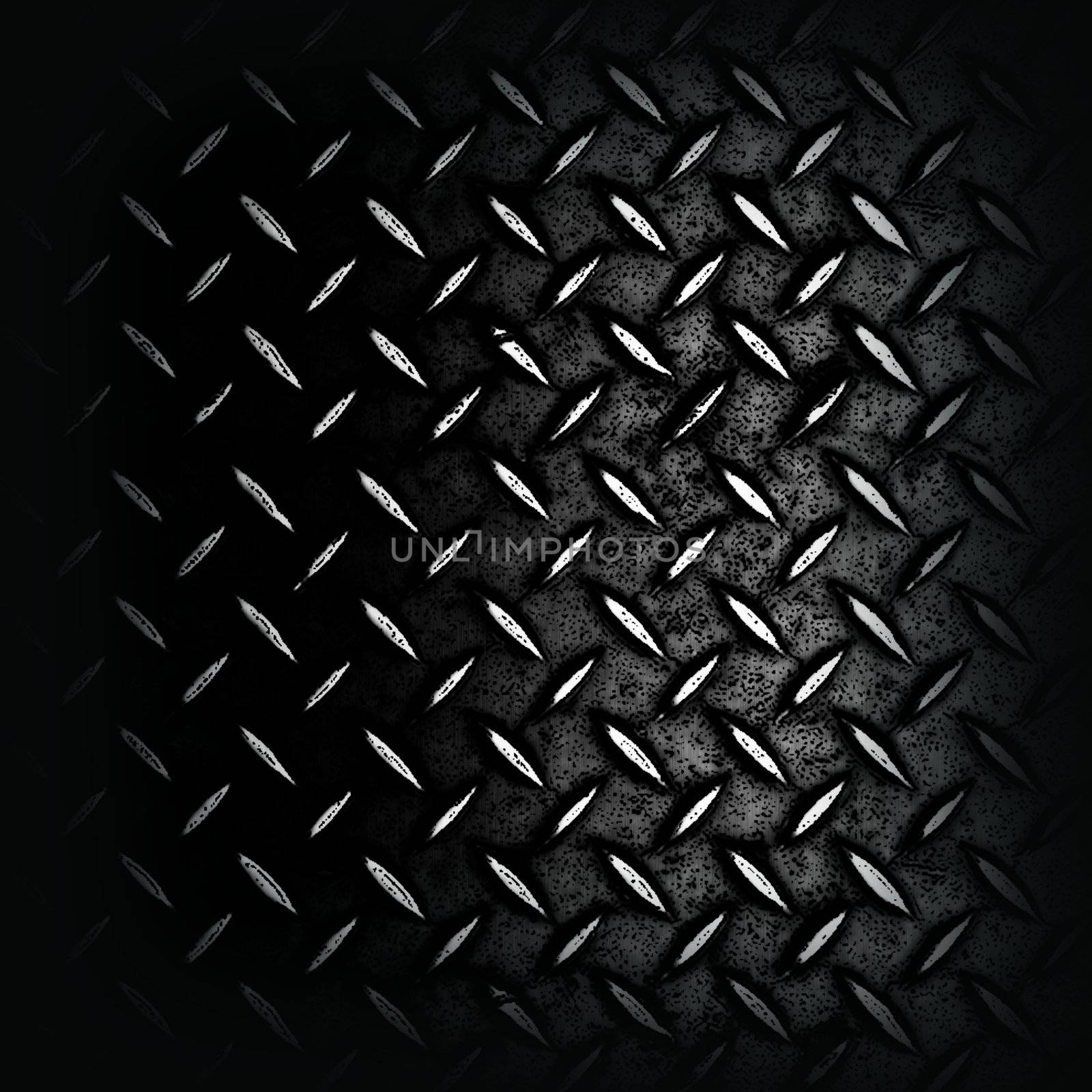 Grunge black diamond plated metal. great for backgrounds and overlays