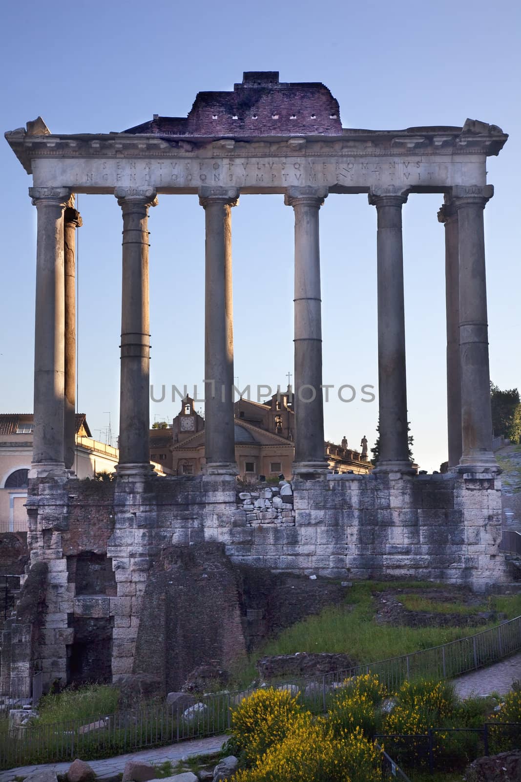 Temple of Saturn Forum Rome Italy