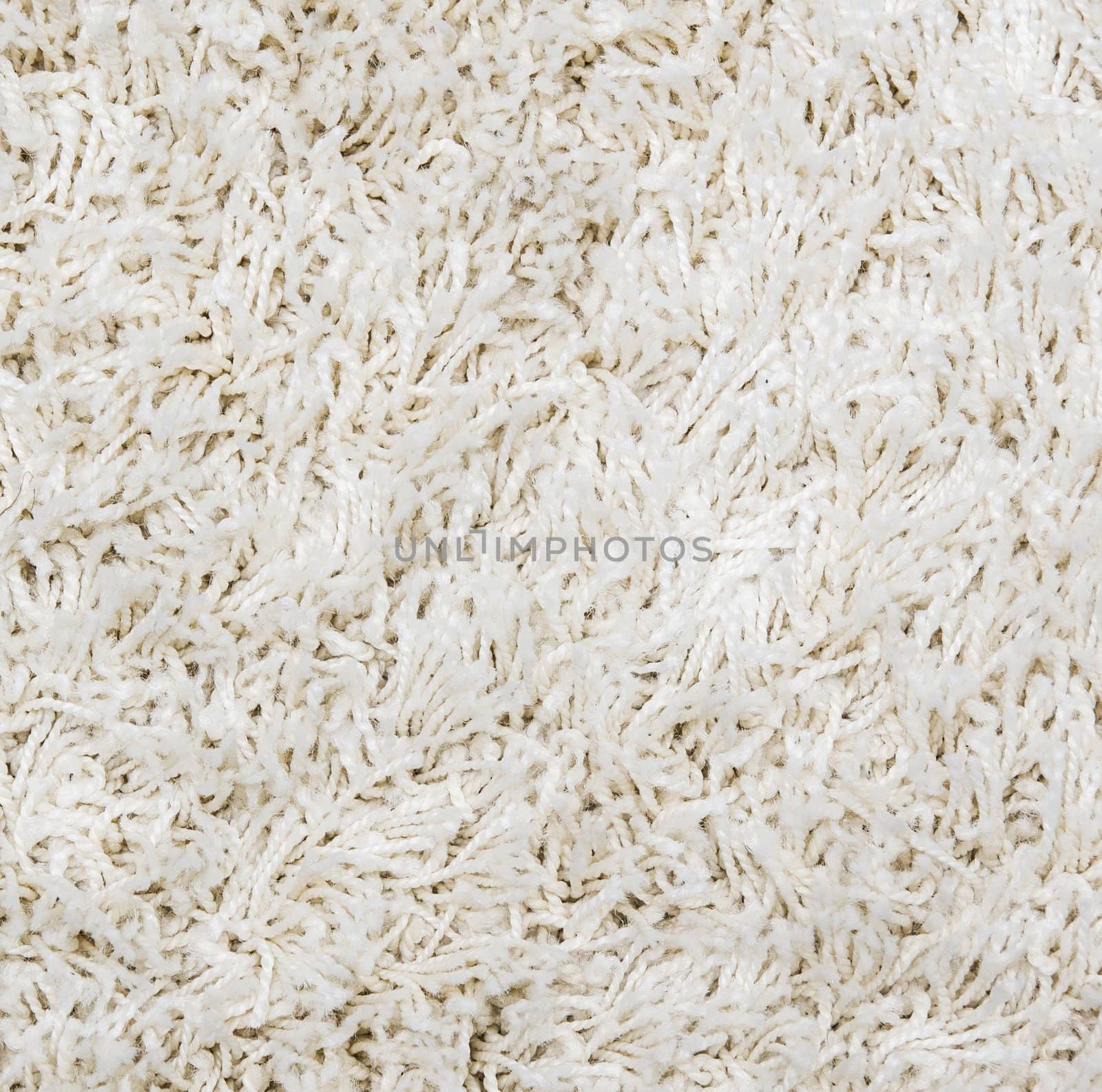 White shaggy carpet background