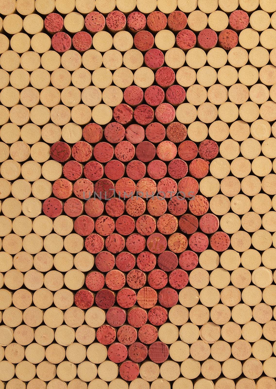 Used Wine Corks Grape Cluster Pattern for Background