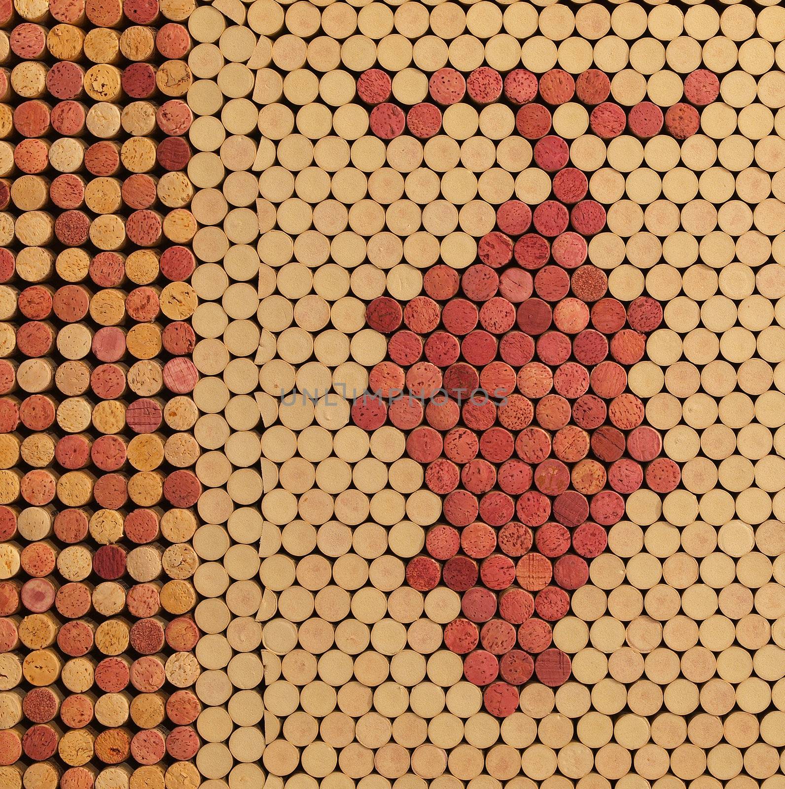 Used Wine Corks Grape Cluster Pattern for Background