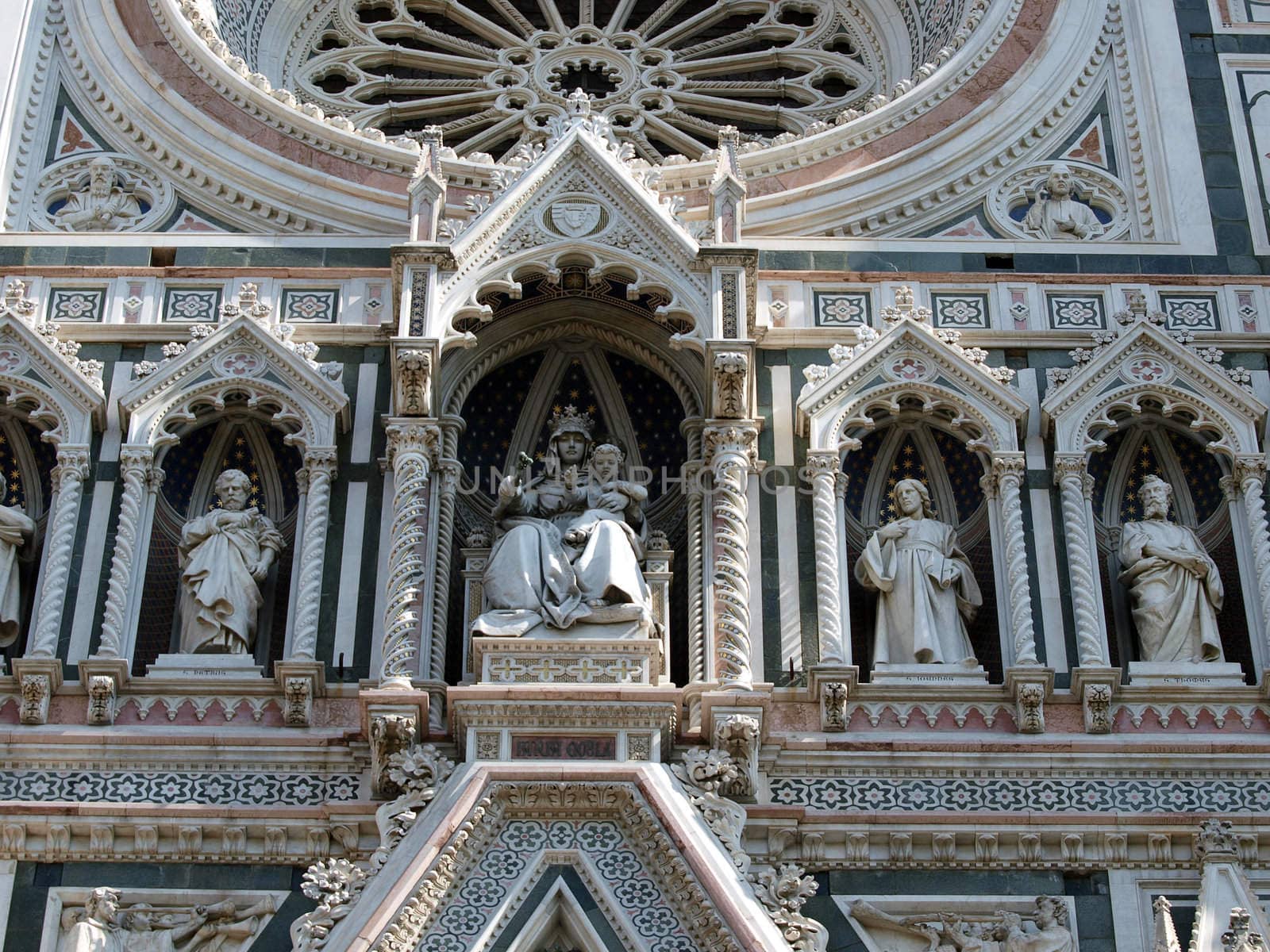 Florence - Reachness of details on the facade Duomo