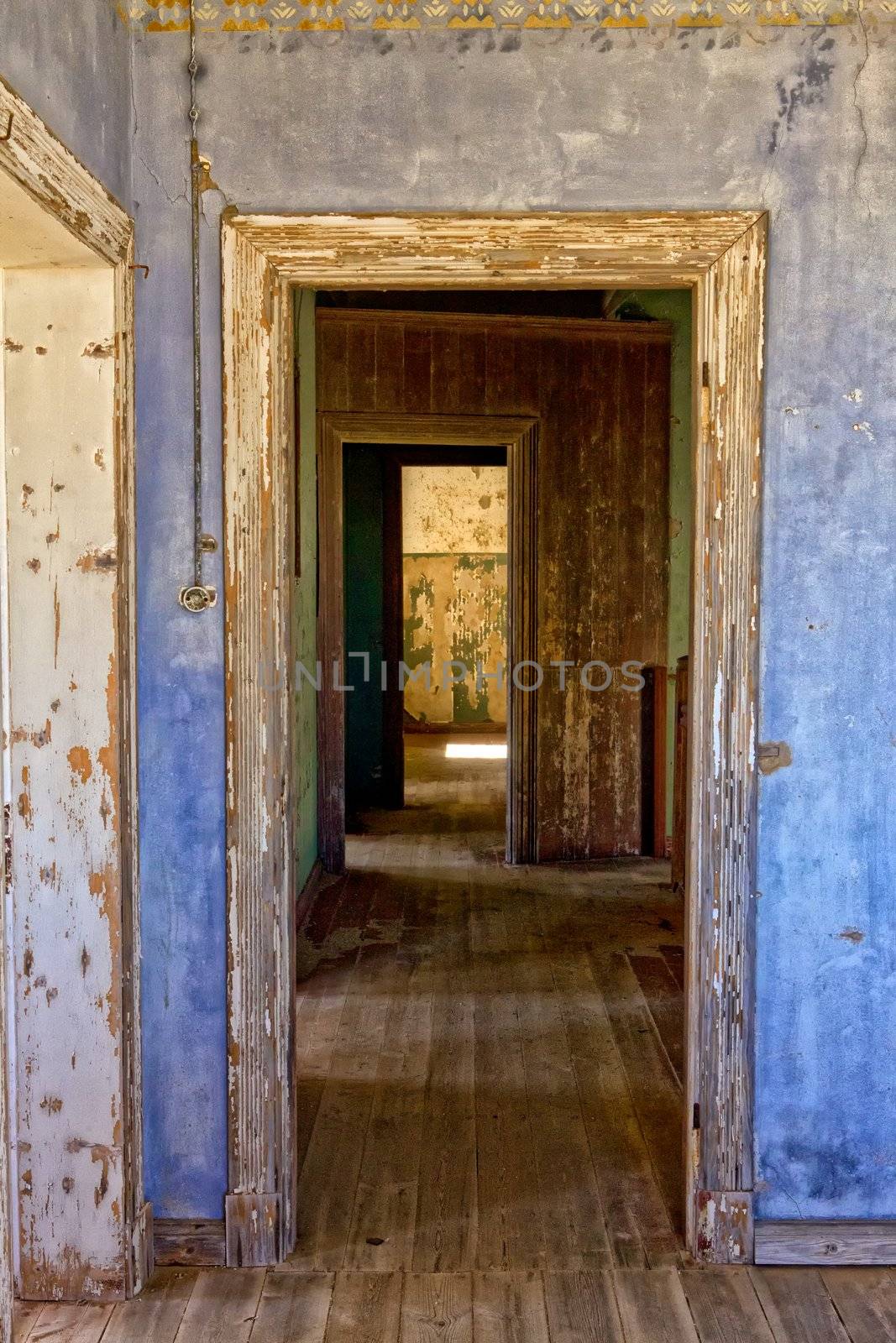 an old house in kolmanskop's ghost town in namibia 