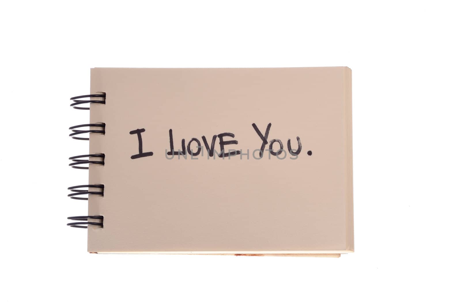 Say I Love You with a text message on paper