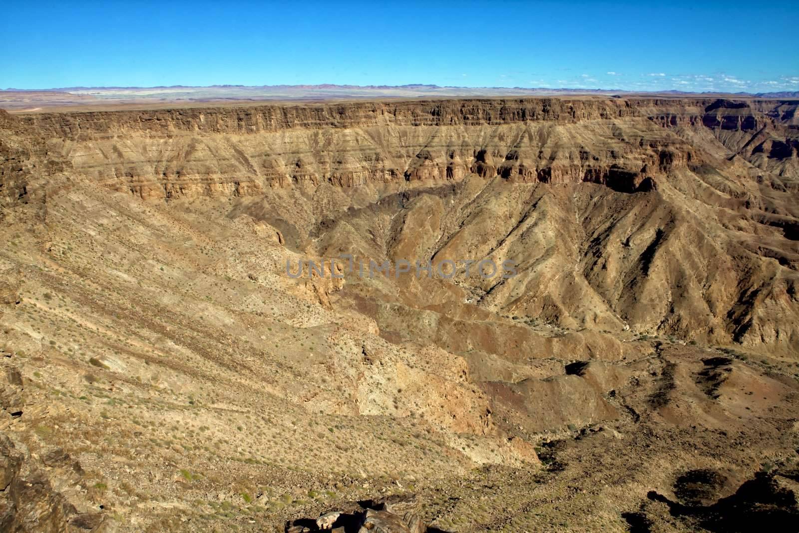 detail of the east side the fish river canyon south namibia africa