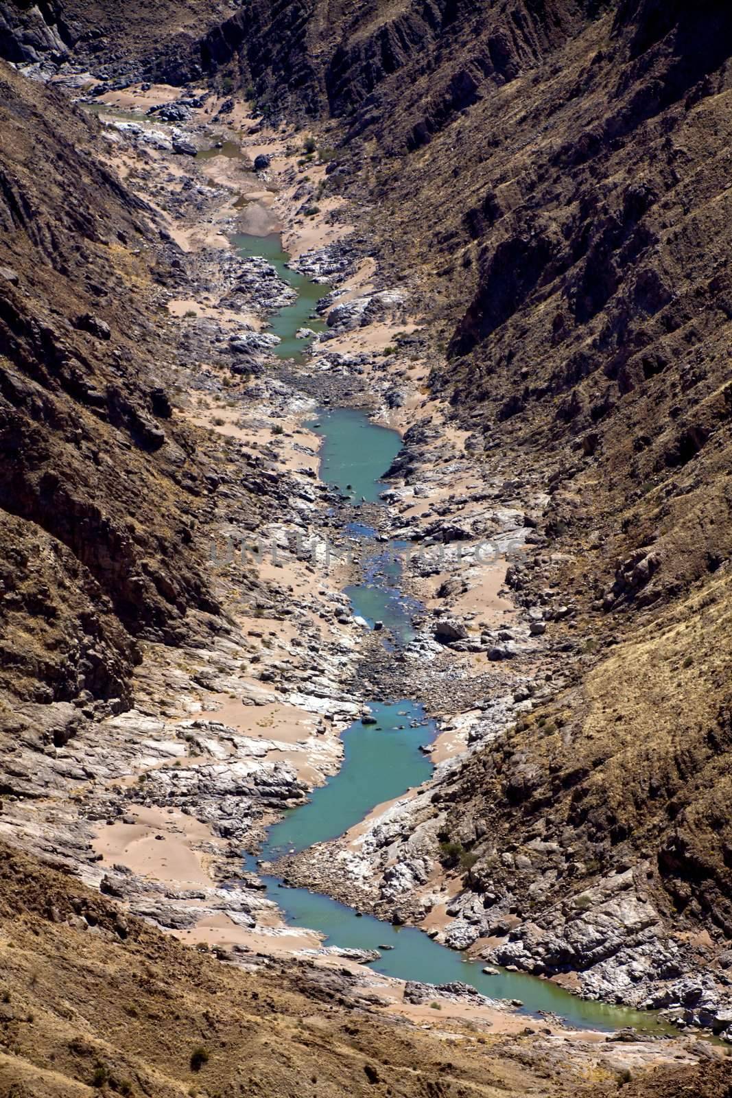 detail of the river of the fish river canyon south namibia africa