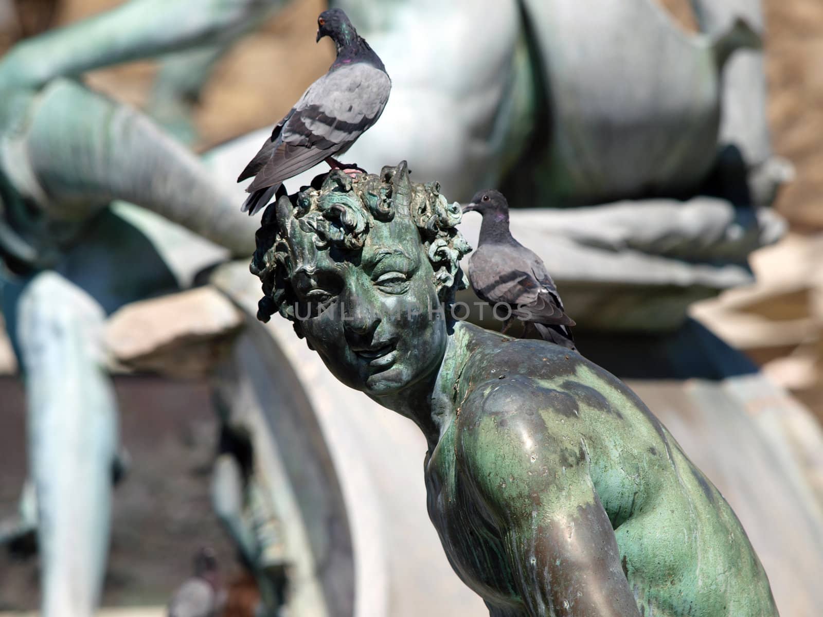 Fountain of Neptune by Bartolomeo Ammannati, in the Piazza della Signoria, Florence, Italy