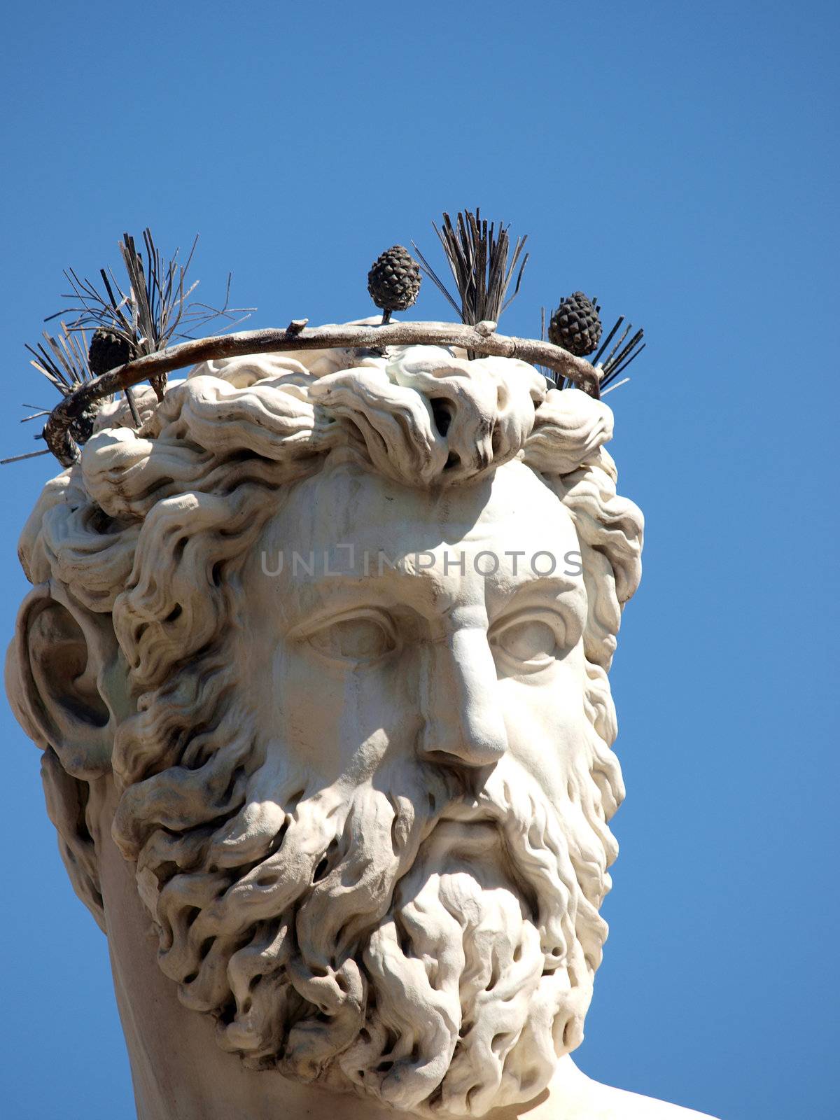 Statue of Neptune as part of the fountain on Piazza della Signoria in Florence, Italy
