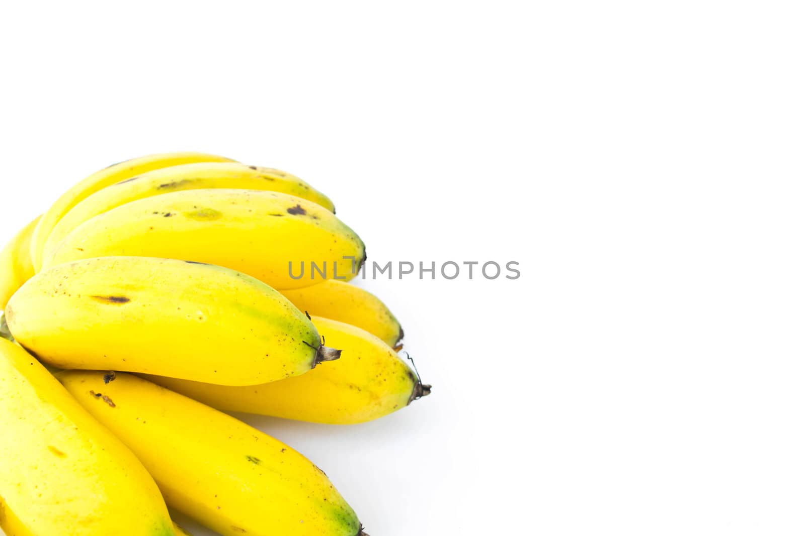Banana on a white background