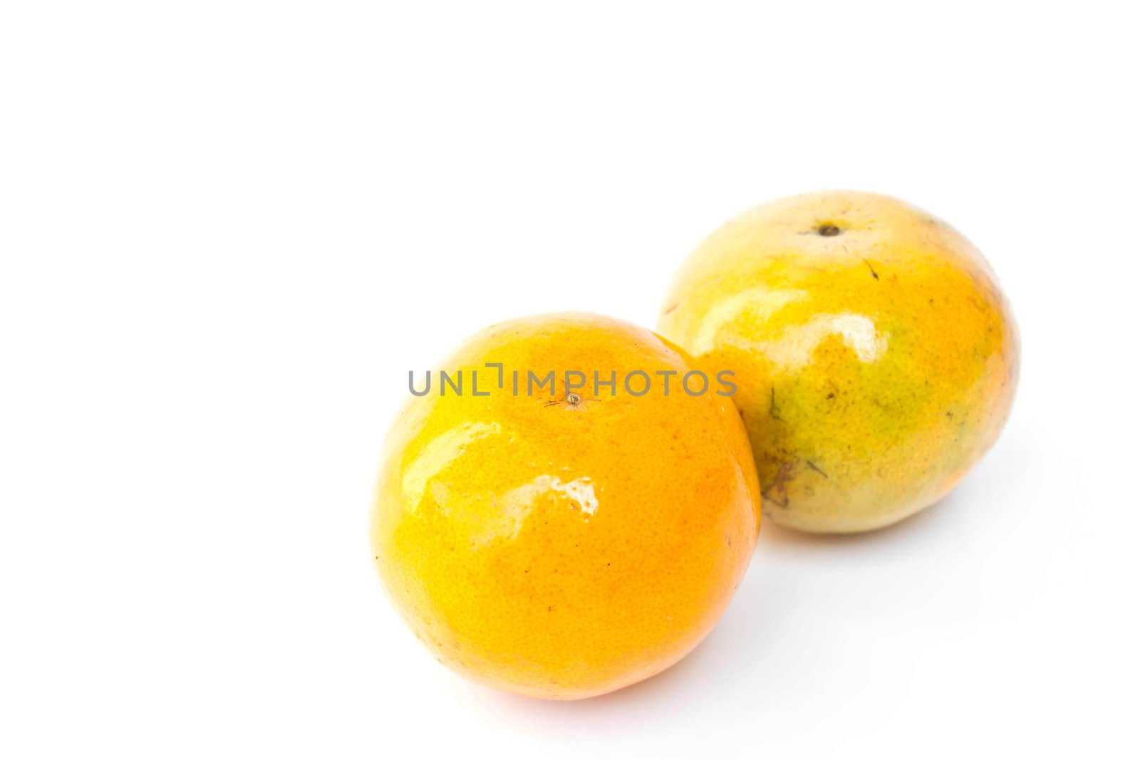 Orange on a white background