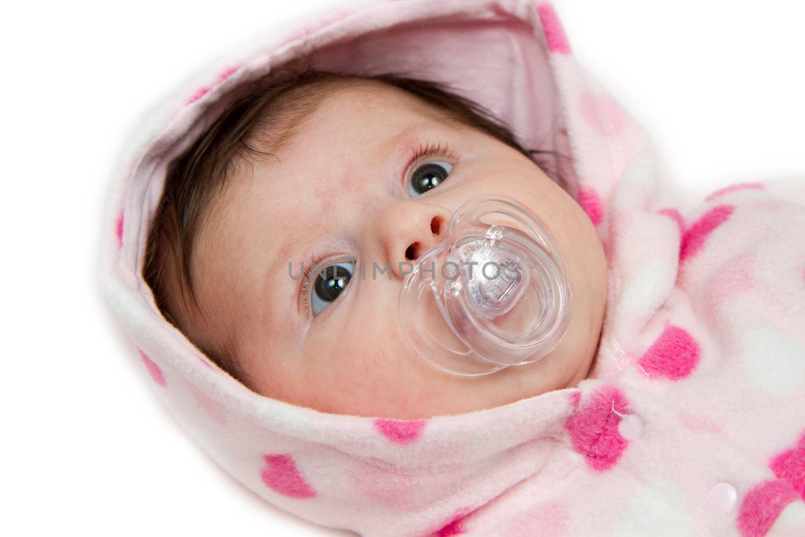 baby with pacifier by lsantilli