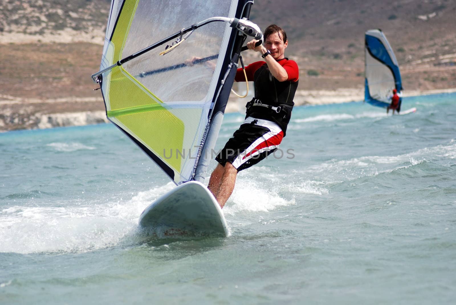 windsurfing  on the move 