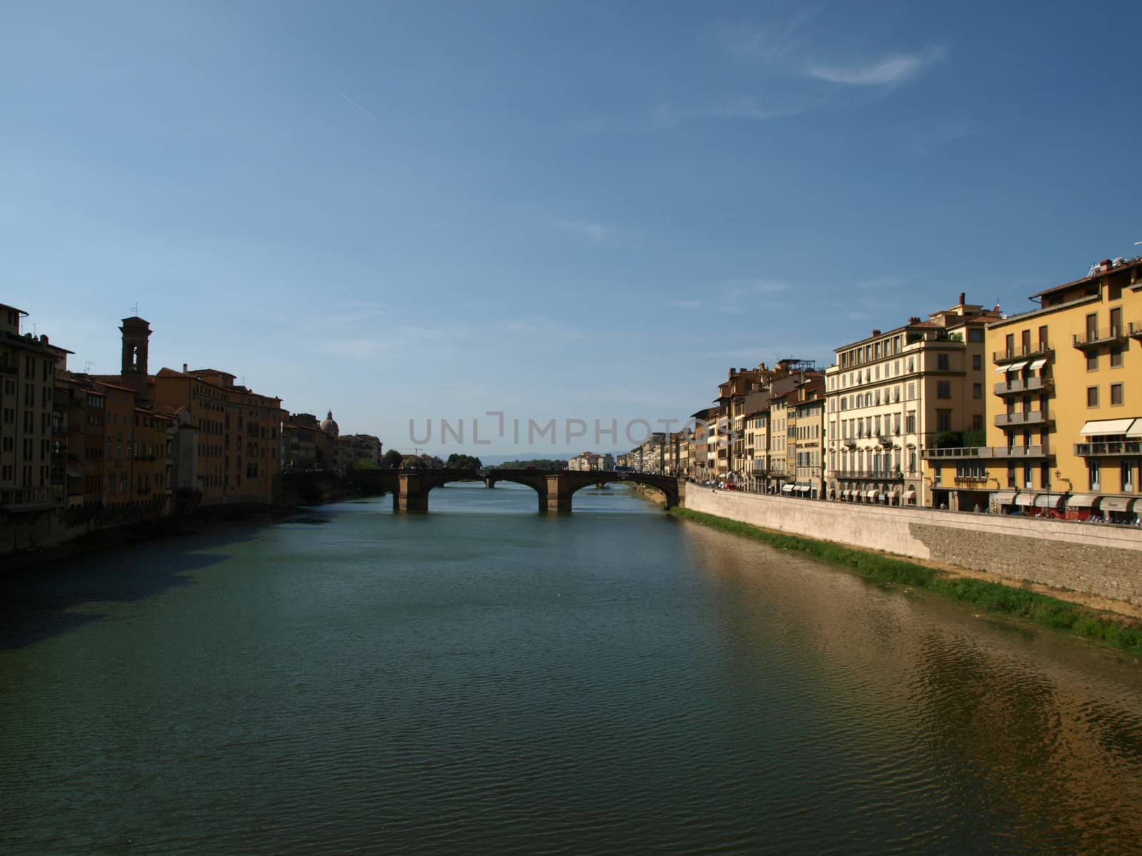 Florence - the Arno river seen from Ponte Vecchio