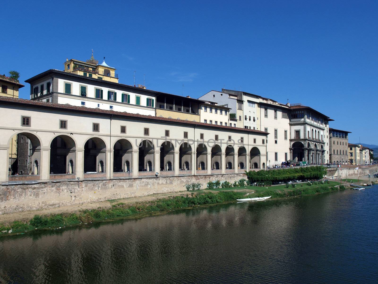 Florence, Uffizzi - The corridor along the riverside
