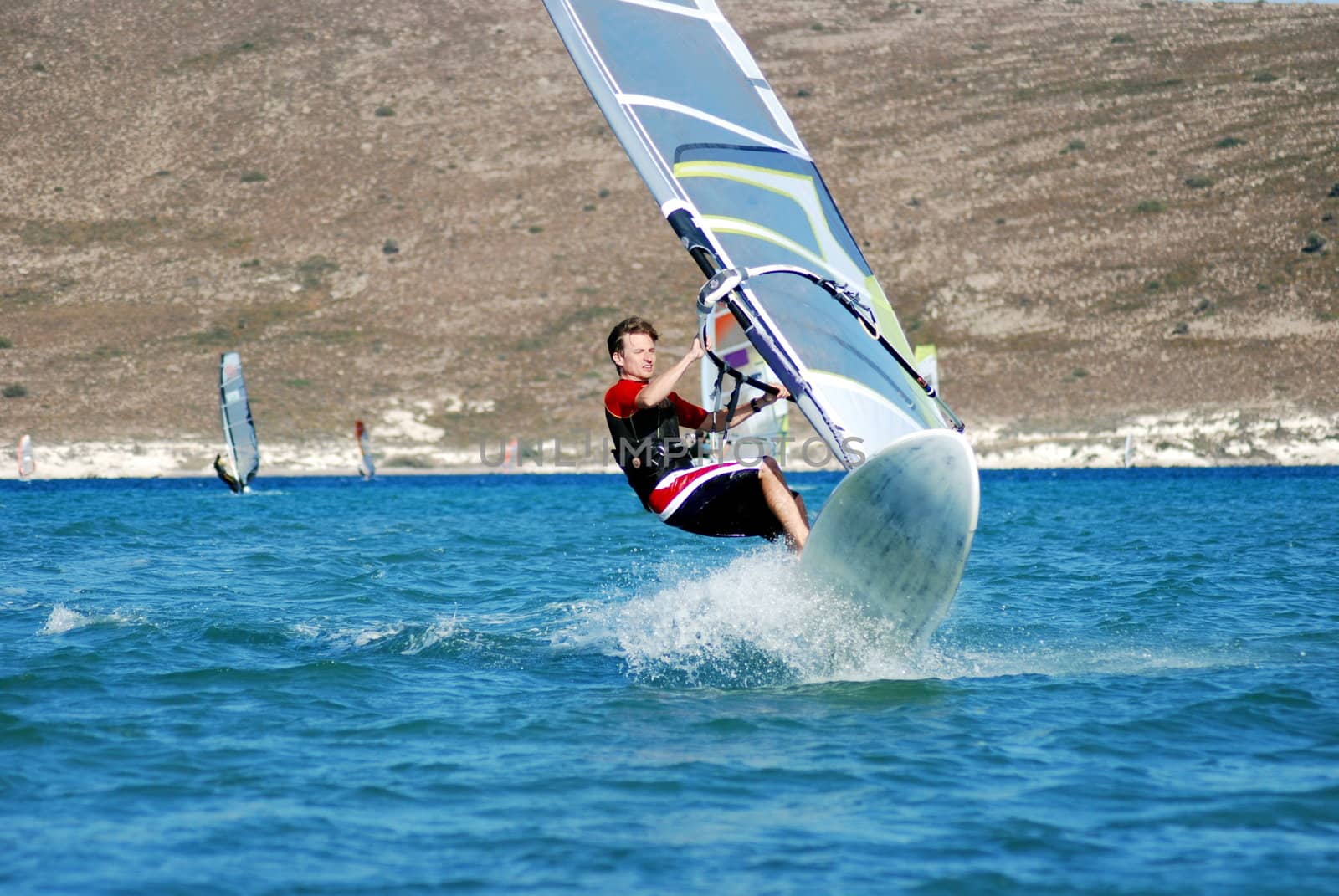 windsurfing  on the move 