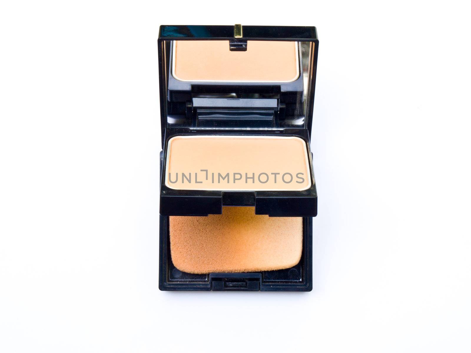 Face powder in a black box isolated in a white by gururugu