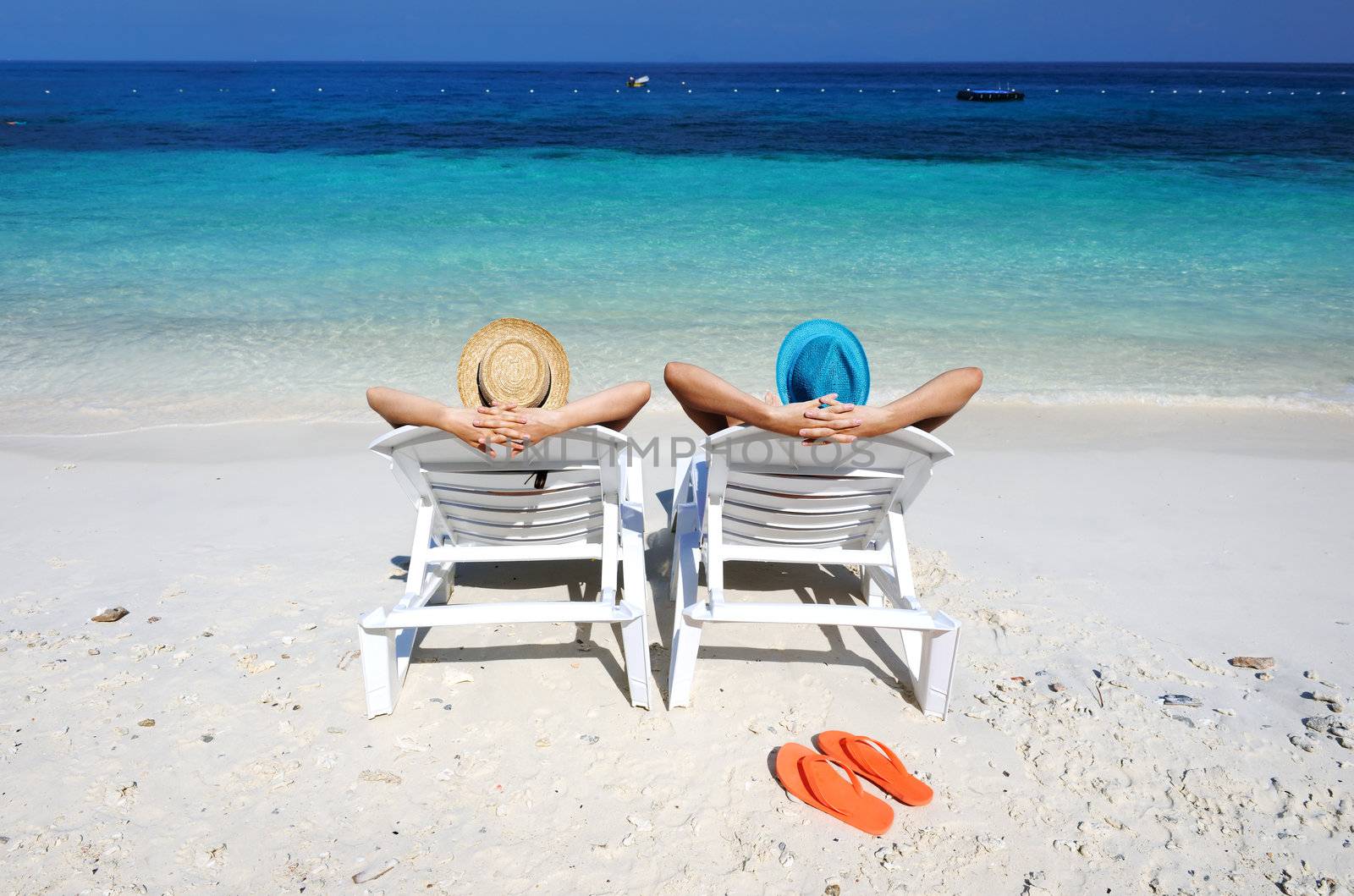 Couple on a tropical beach