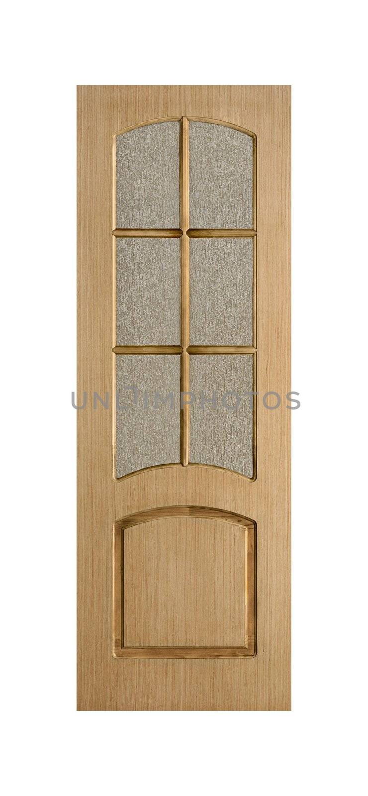 Common house interior door isolated on white background