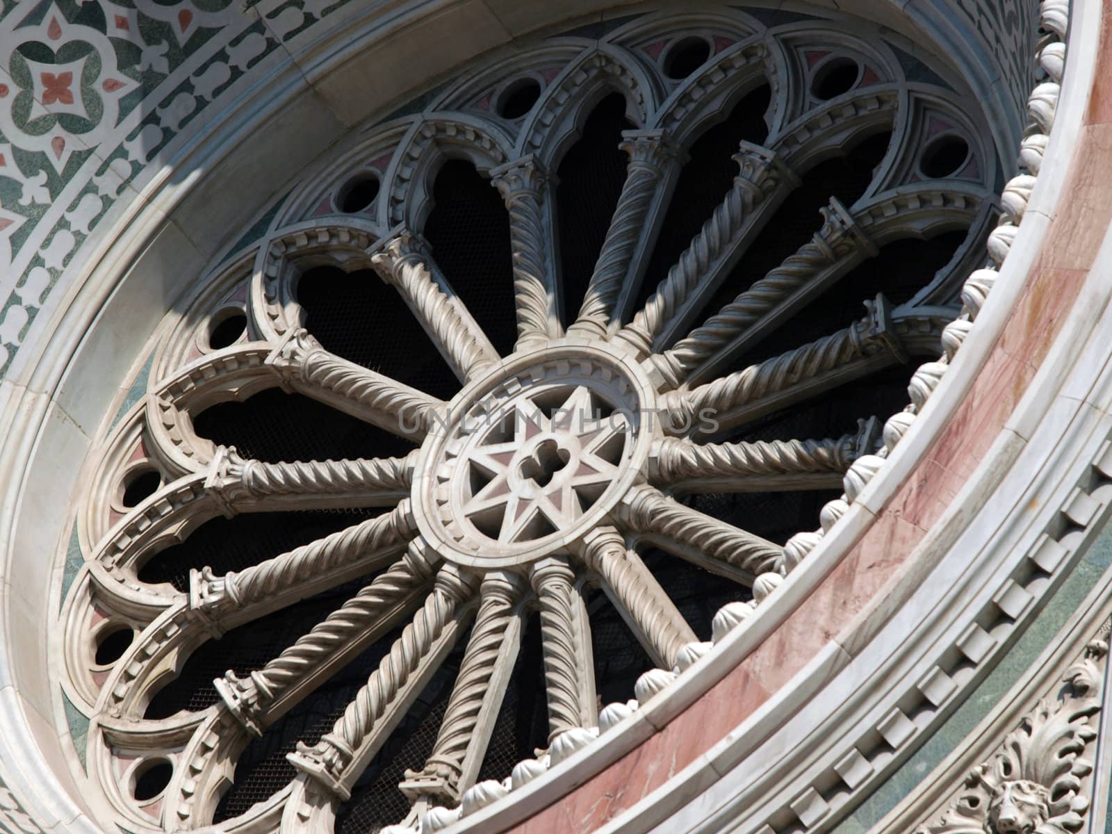 The rose window of Santa Maria del Fiore basilica - Florence