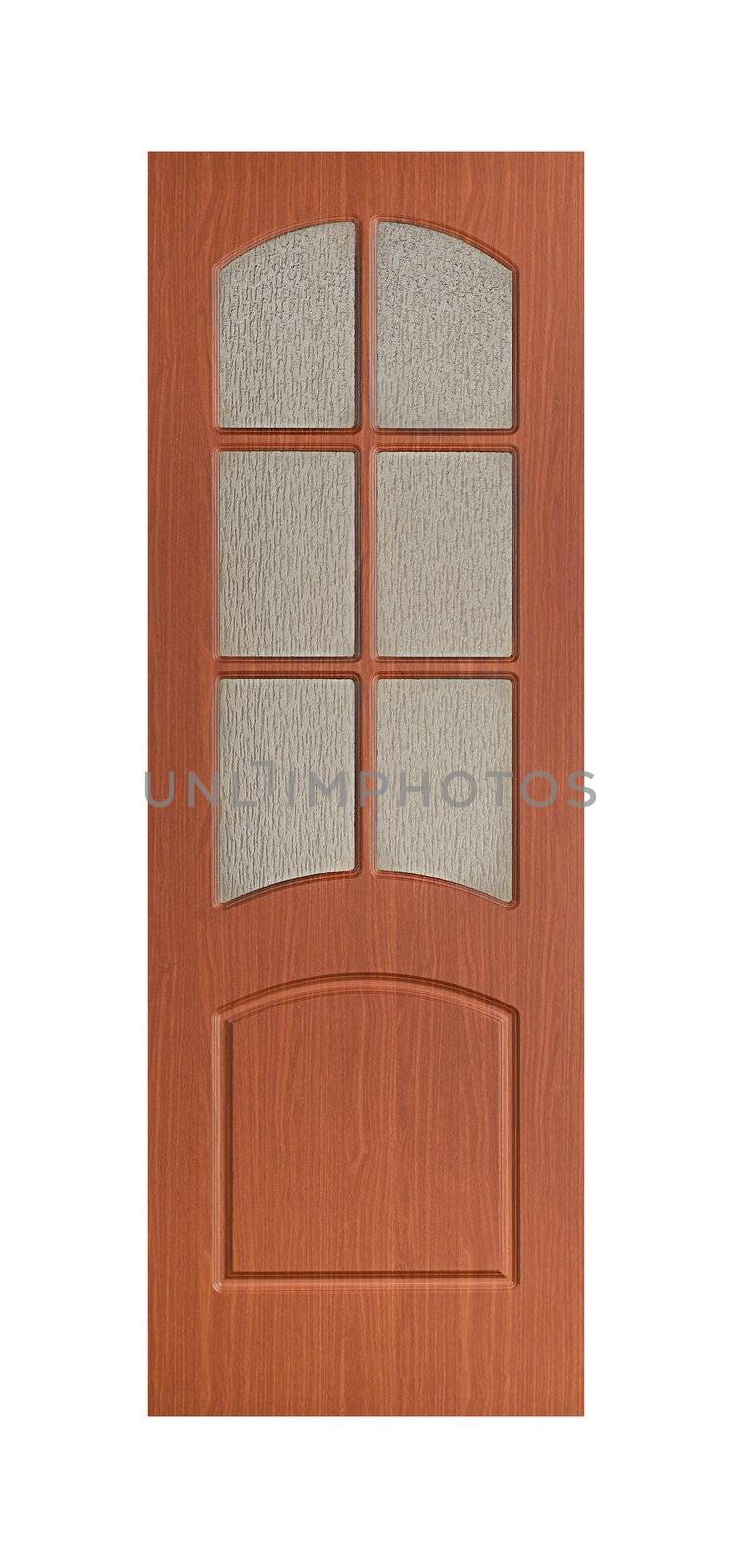 Common house interior door isolated on white background