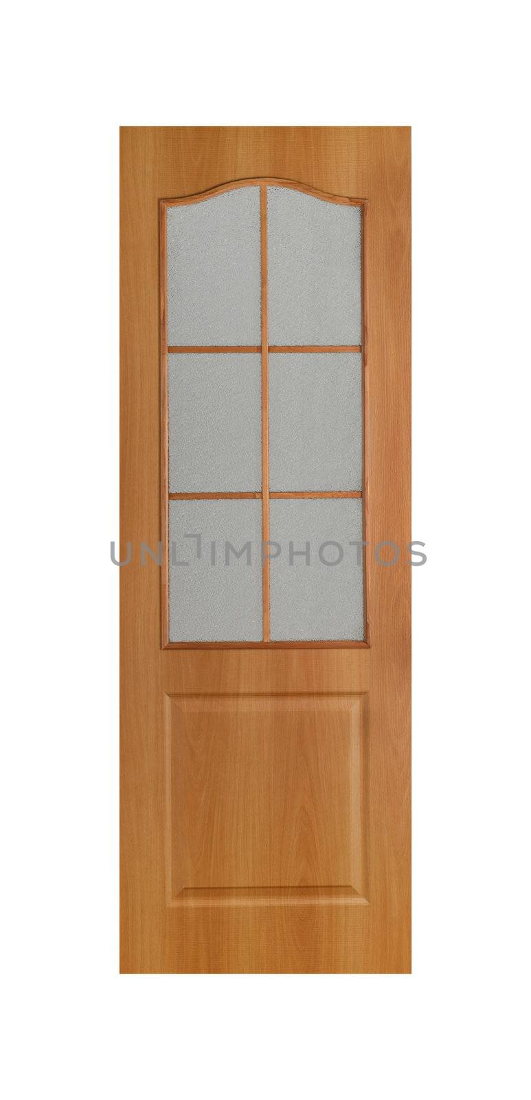 Common house interior door isolated on white background