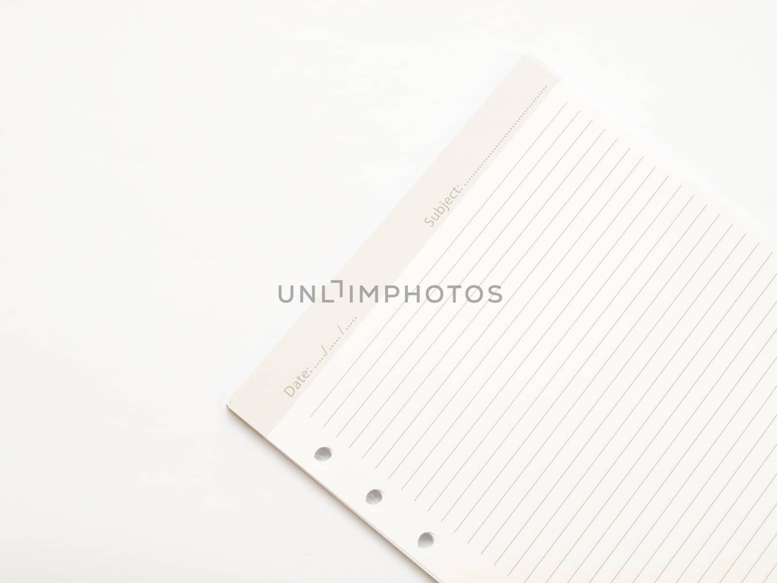 Stack of blank paper sheets on white background