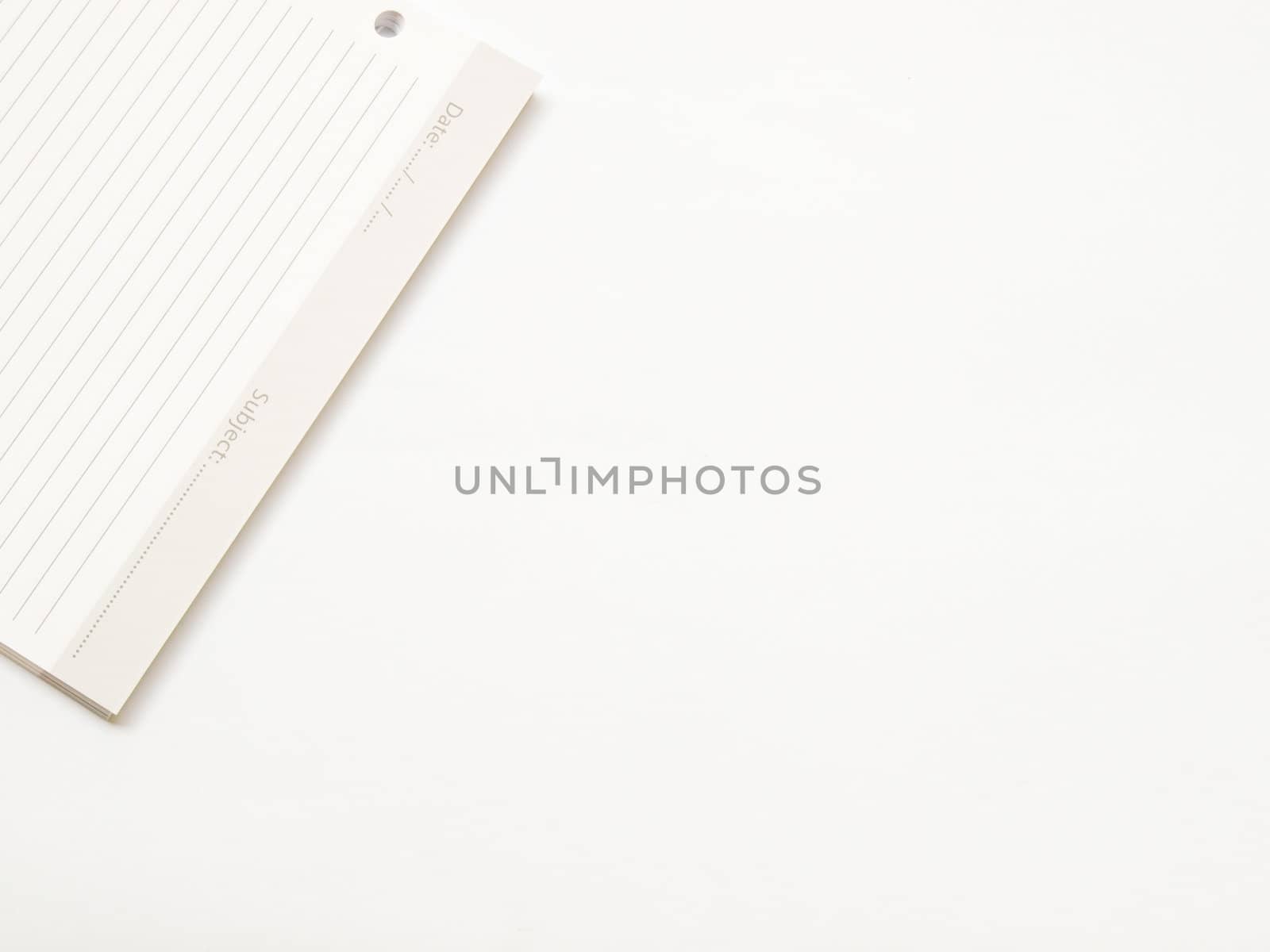 Stack of blank paper sheets on white background