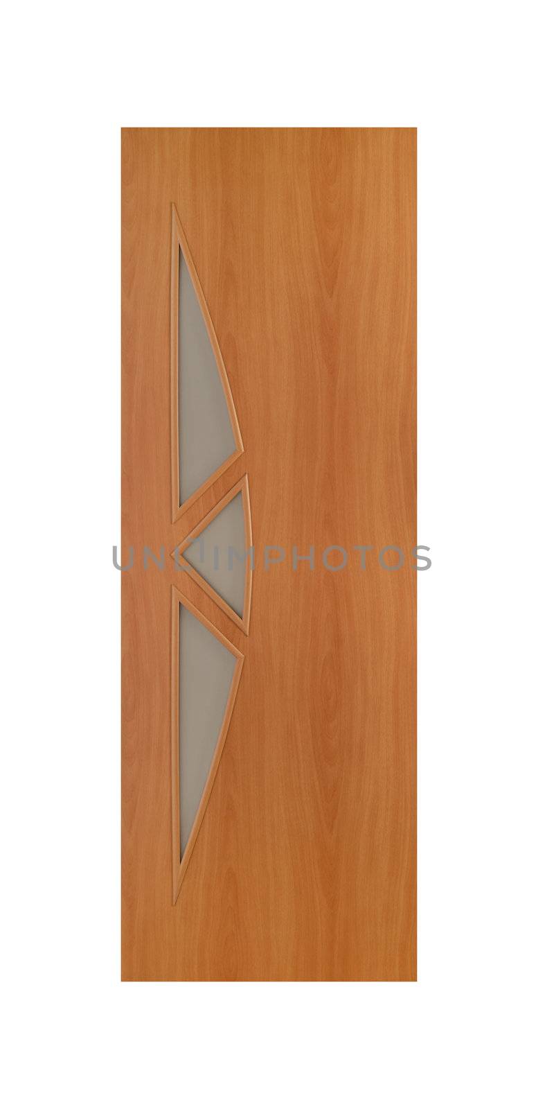 Common house interior door isolated on white background