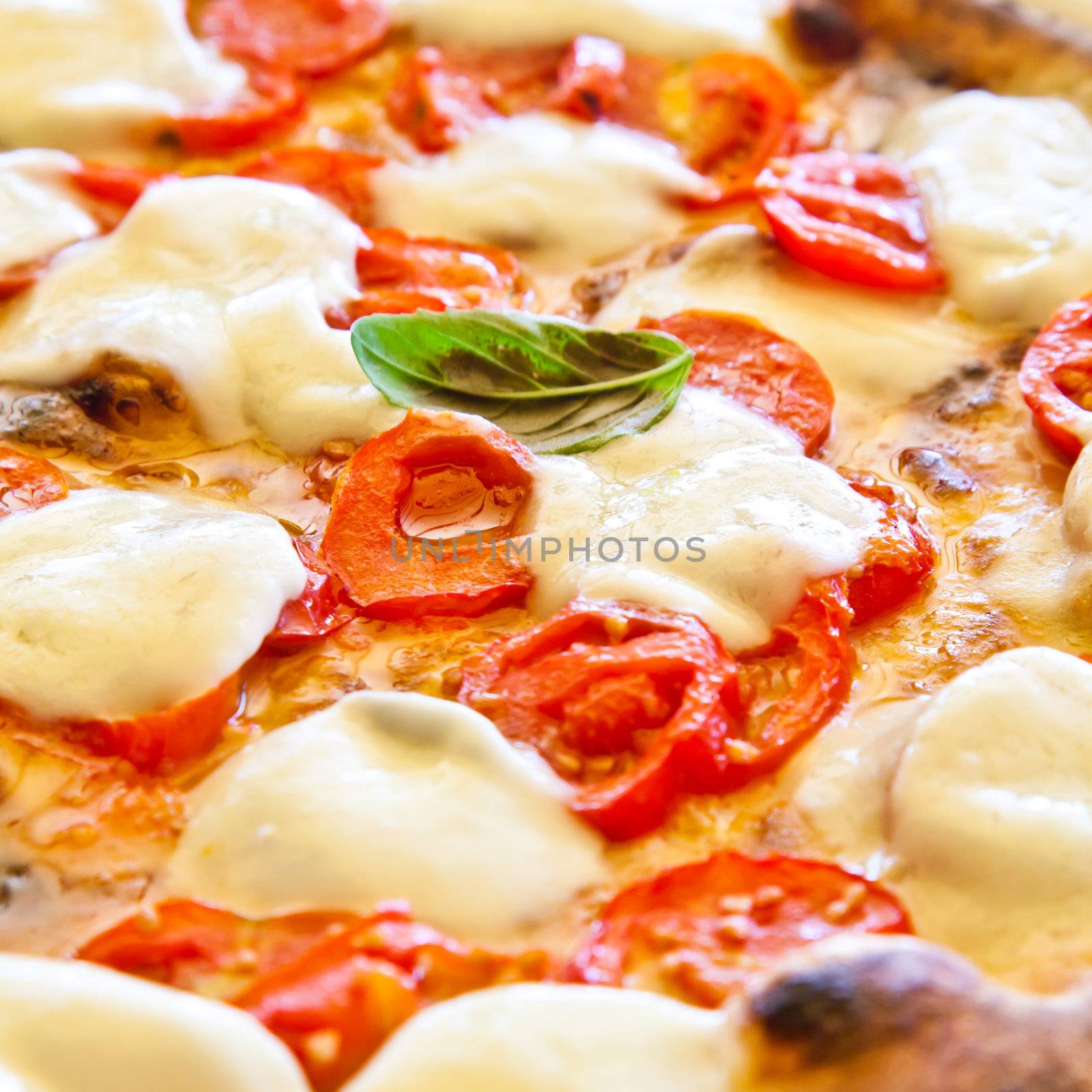 This is a true Italian Pizza. Traditional Pizza Margherita served in a Capri's restaurant, Naples Gulf, Italy.