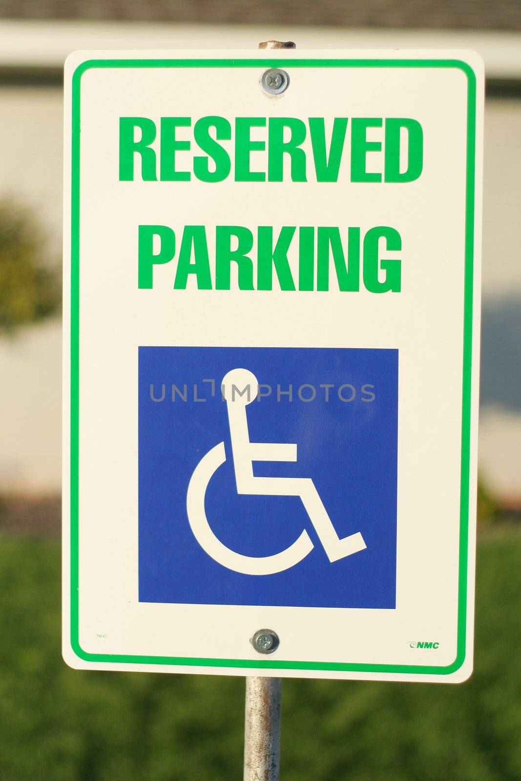 Handicap reserved parking sign by jarenwicklund