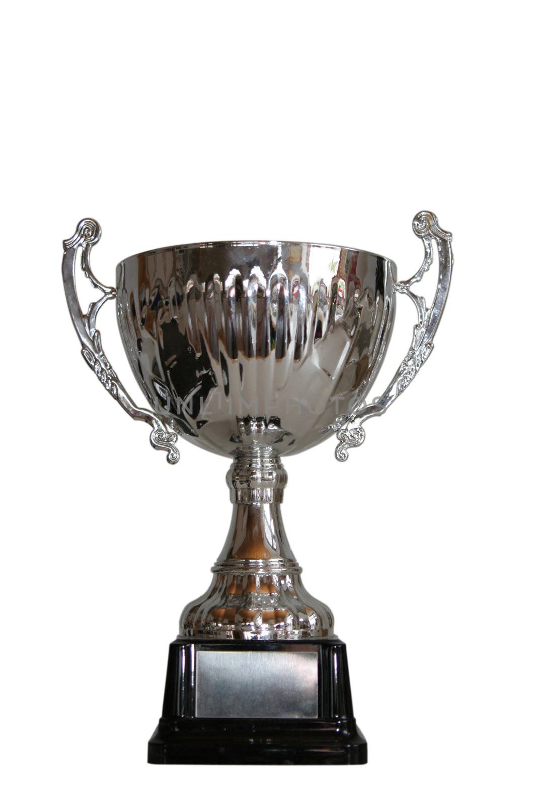 A first prize winning trophy, with clipping paths isolated on white.