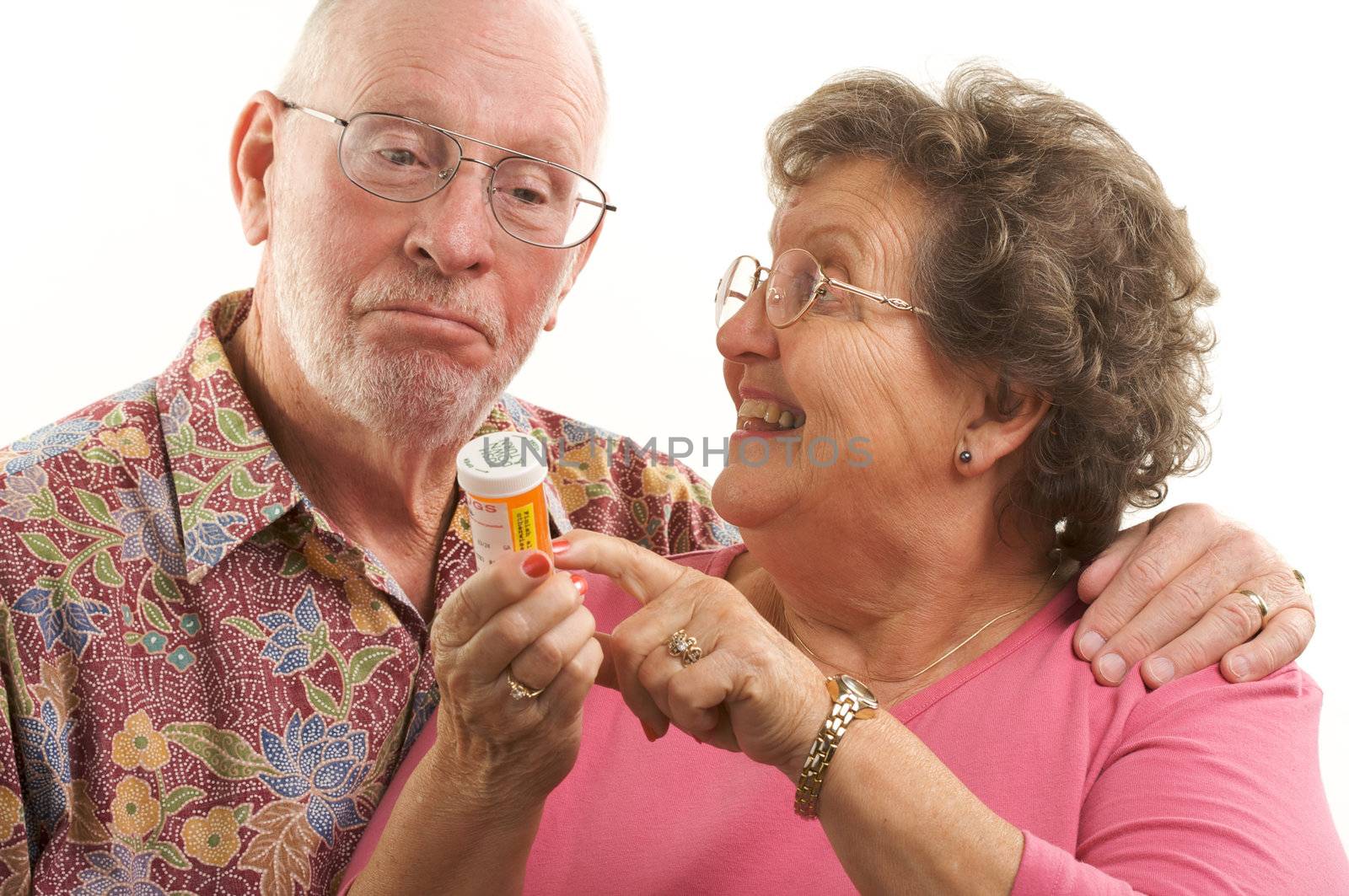 Senior Couple with Perscription Bottle by Feverpitched