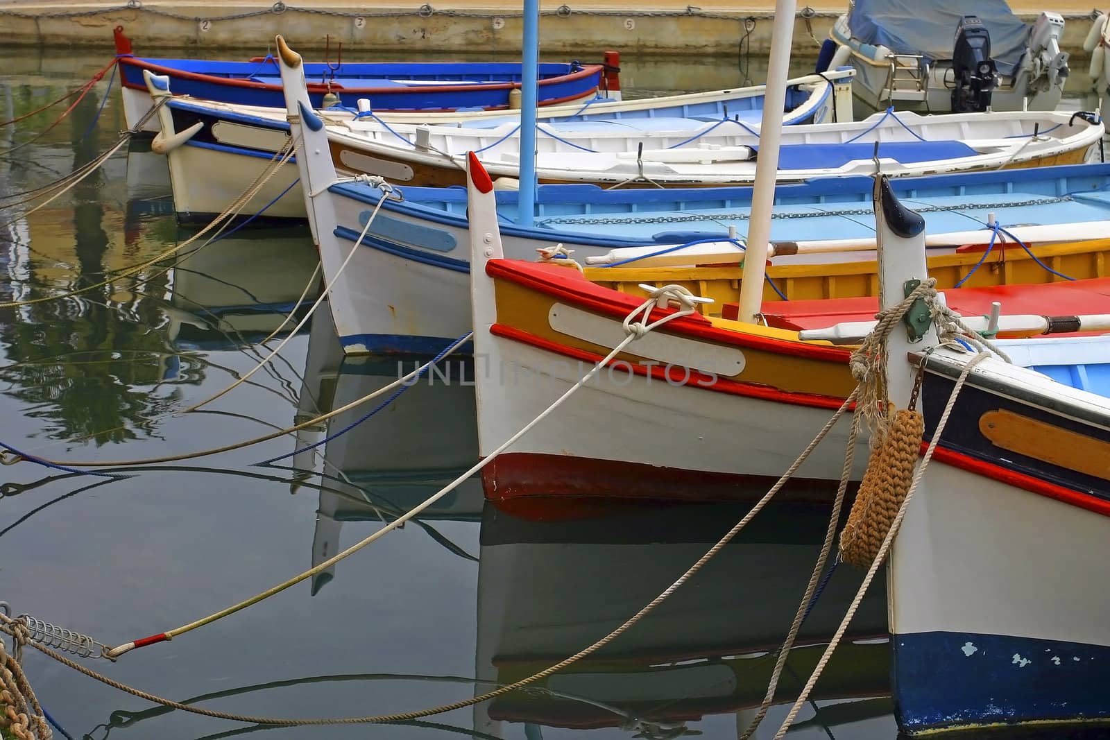 Colored boats from Sanar Sur Mer