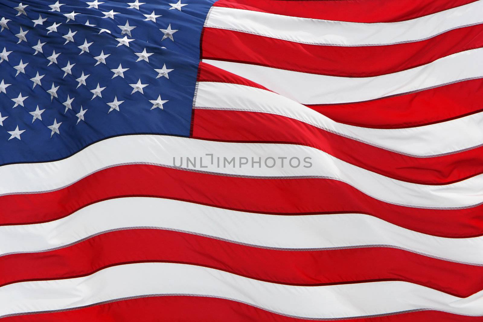 full frame shot of the US flag flying