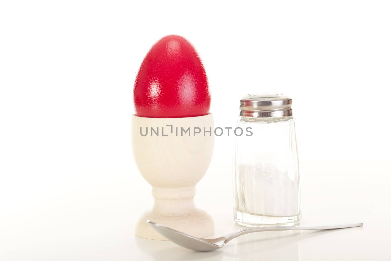 Egg with salt shaker