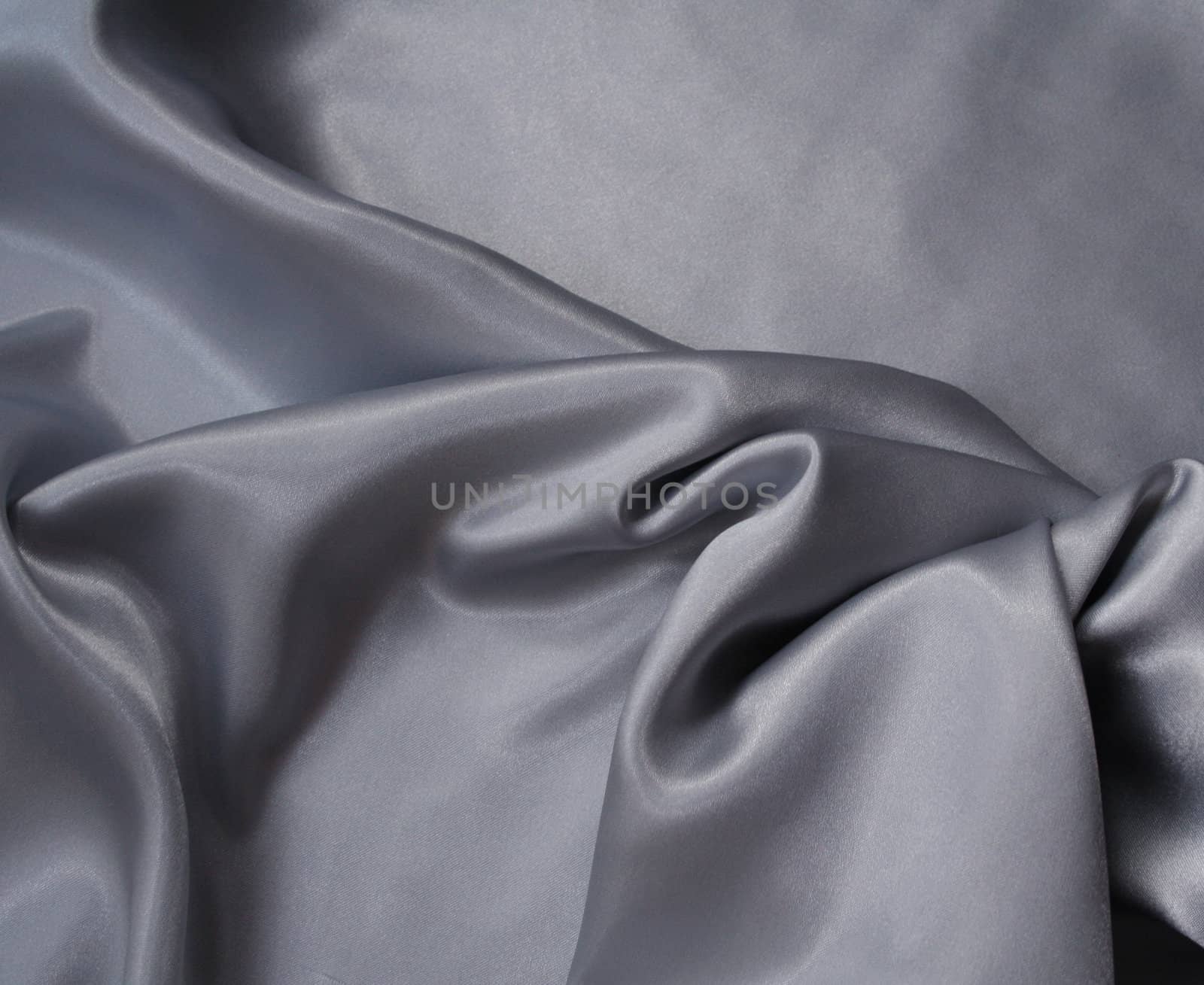 Smooth elegant silvery grey silk can use as background 