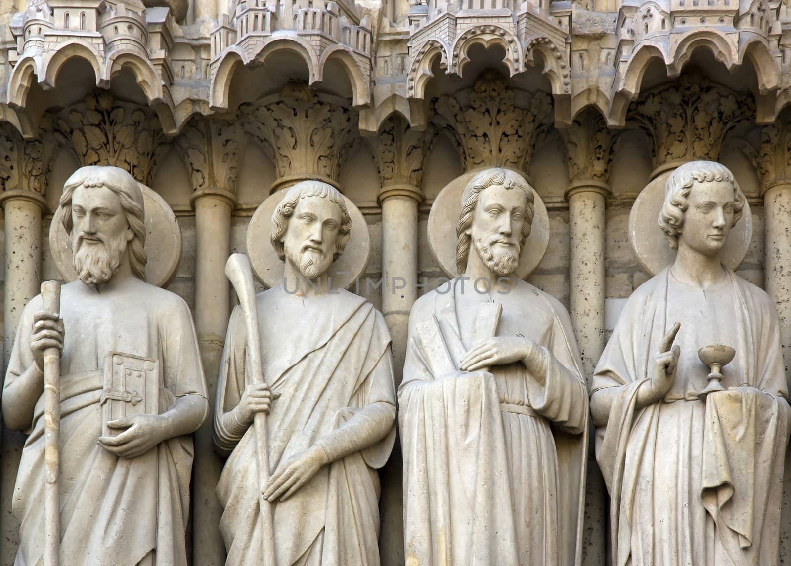 the apostles of Notre-Dame-de-Paris  Paris France by neko92vl