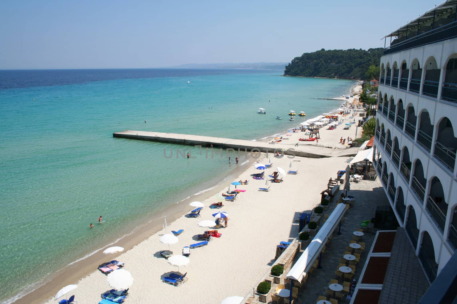 Greece. Halkidiki. Hotel on the beach 