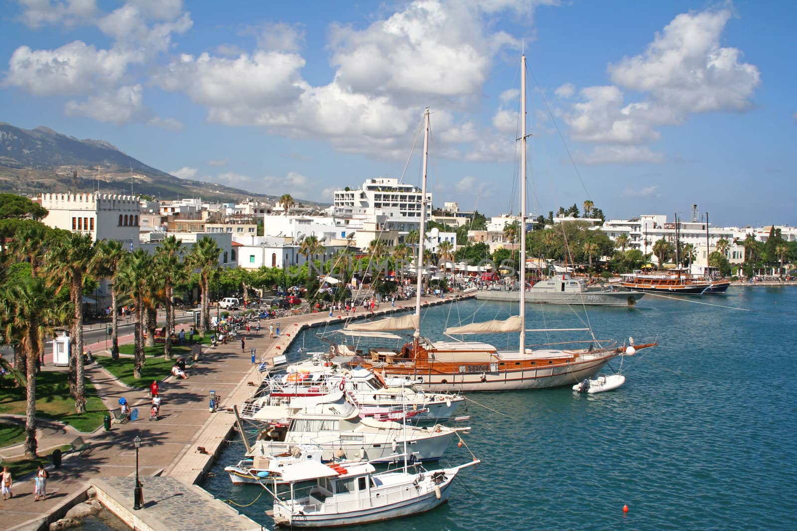 Greece. Dodecanesse. Island Kos. Kos town. Harbor with yachts