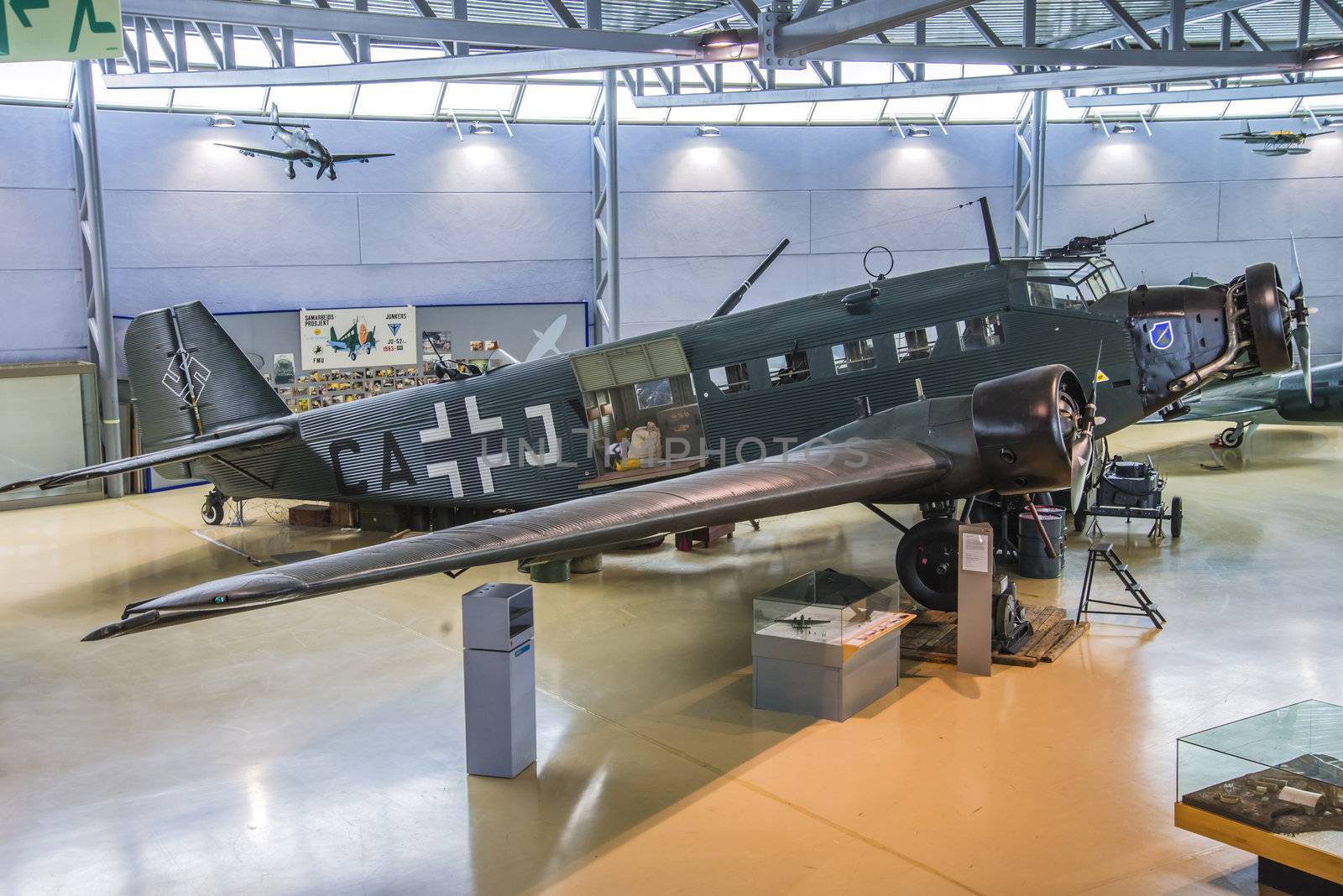 junkers ju 52 nicknamed "aunt ju", was a combined passenger and cargo aircraft manufactured by Junkers 1932-1945, the pictures are shot in march 2013 by norwegian armed forces aircraft collection which is a military aviation museum located at gardermoen, north of oslo, norway.