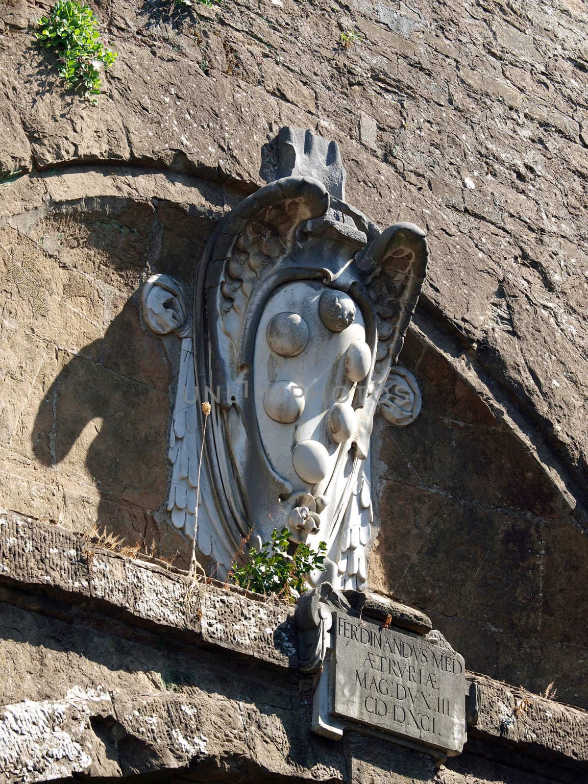 Medici coat of arms in the Boboli Gardens