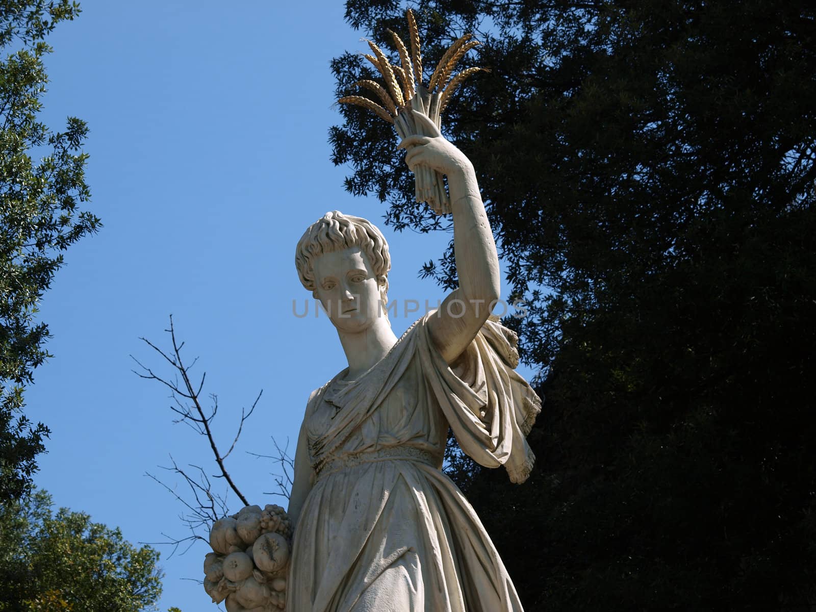 Florence - ancient sculpture in the gardens of Boboli