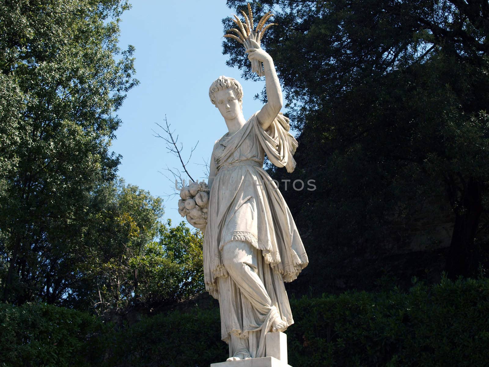 Florence - ancient sculpture in the gardens of Boboli