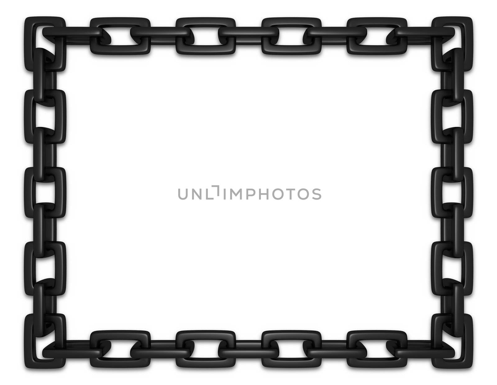 Illustration of a frame made of black chains
